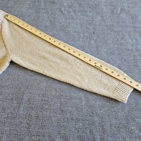 Tommy Hilfiger Sweater Womens XXL Beige LS Sequins Holiday Cottage Granola Girl - Picture 6 of 13